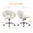Boucle Upholstered Desk Chair-1963389687