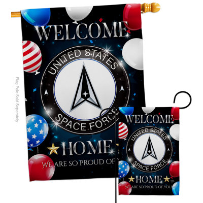 Welcome Home Double Sided Polyester 19'' x 13'' Garden Flag
