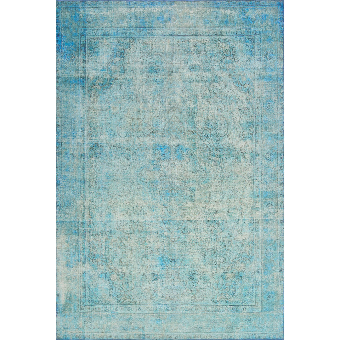 Dereck Oriental Aqua Area Rug  Ophelia & Co. Rug 