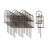 10 ft. Wrought Iron Yard Edging with Ground Stakes and Gunmetal Finish