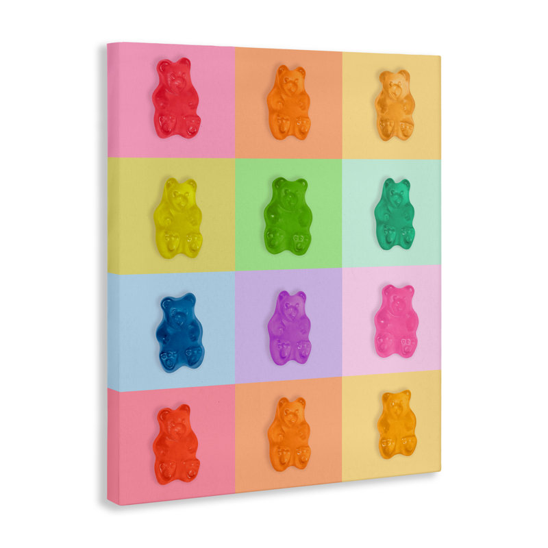 «Candy Bears Rainbow Canvas» par Lish Creative, H 20 po x l 16 po