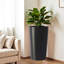 Ensemble de 2 pots de fleurs de 21,7 po de hauteur pour plantes d'extérieur Jardinière carrée de style moderne-1246487764