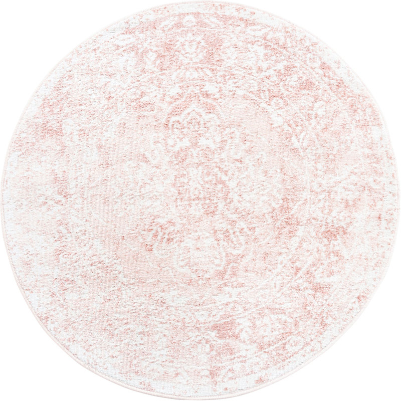 Tapis contemporain Contemporary Ostby rose, Rond 3 pi