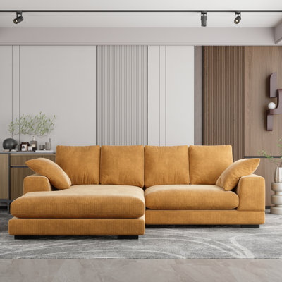 Daisy Cozy Corduroy L-Shaped Sectional Left or Right Reversible