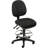 Backed Adjustable Height Ergonomic Lab Stool with Footring Pedestal Base