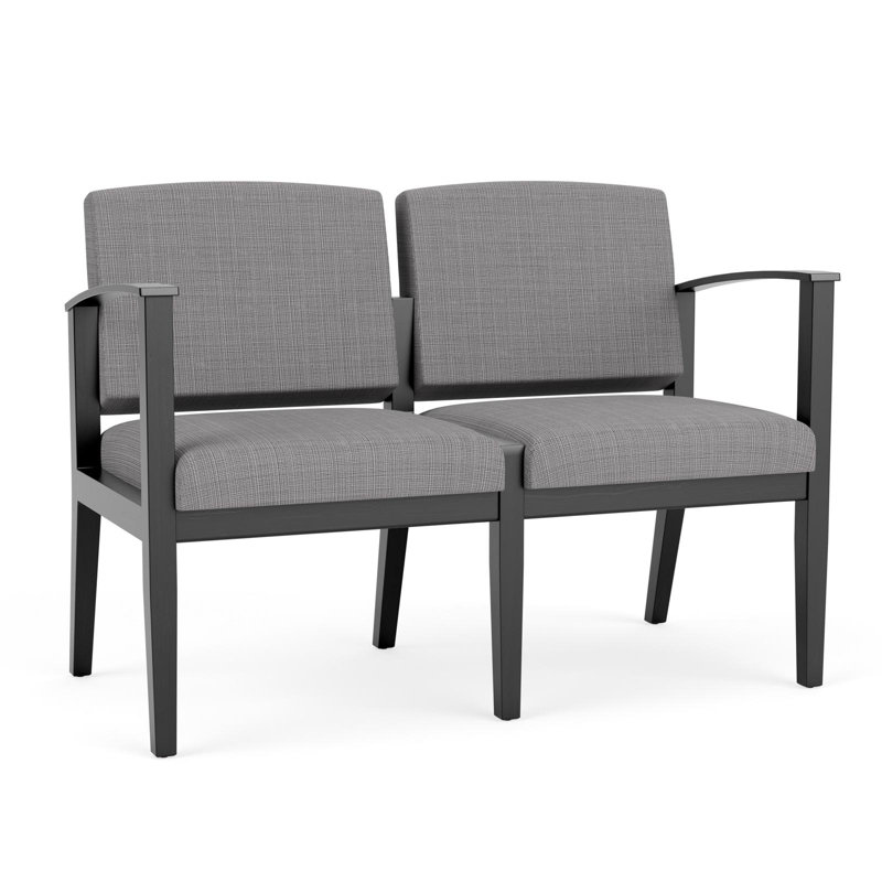 Siège tandem 2 places Amherst, Noir, Gris chambray