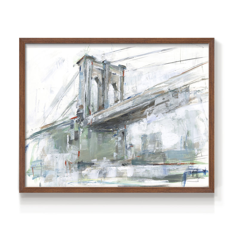 Brilliant City Study III - Reproduction encadrée - Restickable, Noyer, H 16 po x l 20 po
