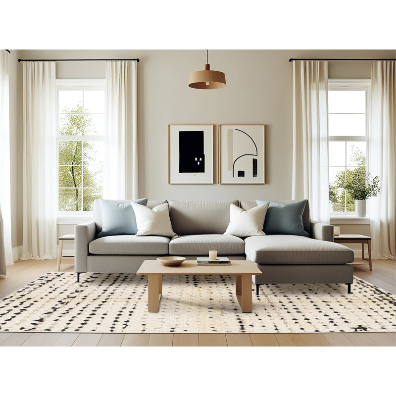 Aneitra Abstract Indoor Rug, Rectangle 6' x 9'