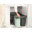Bac de recyclage en plastique à double compartiment Sort & Go, 2,6 + 2,6 + 5,3 gallons