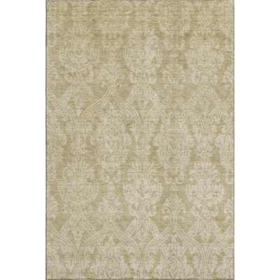 Premium Machine Washable Honig AMF1659 Damask Rug