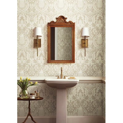 Pineapple Damask Wallpaper