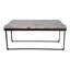 Cadre de table basse en métal et aluminium à motif de pierre moderne pour le salon, la chambre et le bureau - 18 po bronze et multicolore