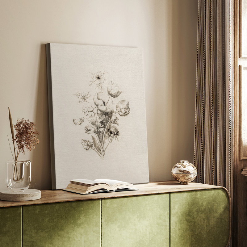 «Vintage Floral Print», imprimé sur toile - Gallery Cavas, H 12 po x l 8 po