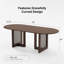 Ensemble de table et de chaises de salle à manger ovales de 170 cm (67 po) avec des chaises rembourrées, en rotin, avec double piétement pour 2 à 6 personnes.-96657788
