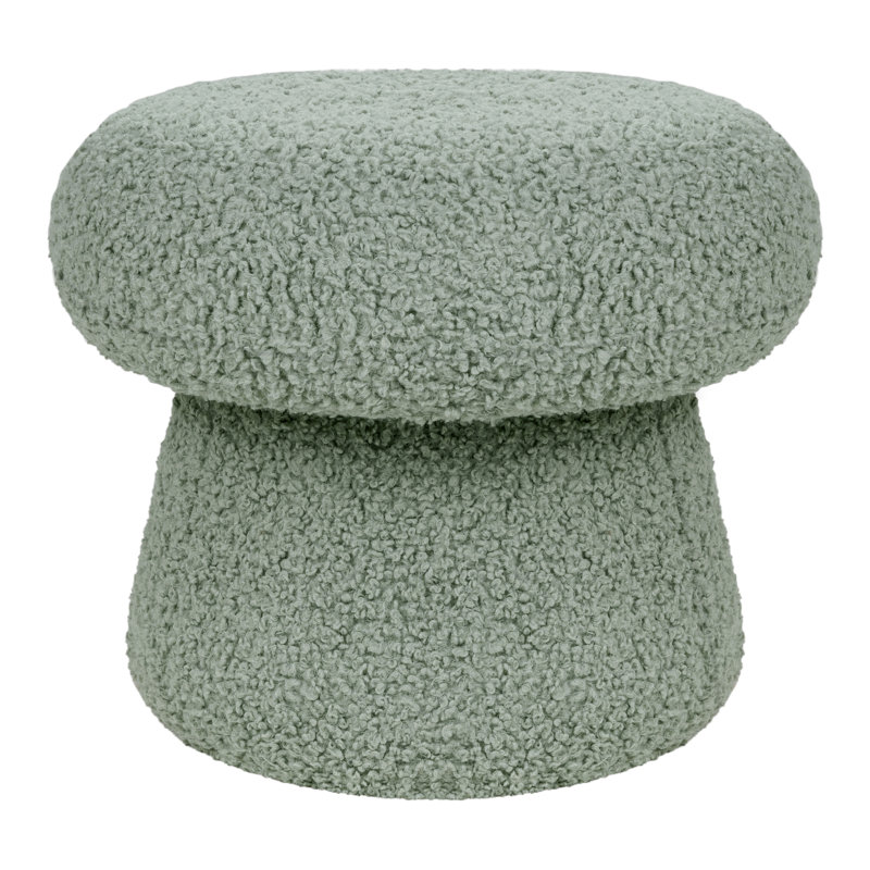 Mini Mushroom Pouf, Sage Teddy Loop, Standard