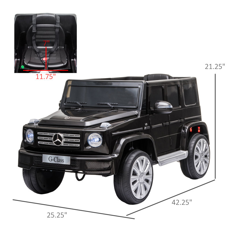 Black 12-Volt Mercedes Benz G500 Kids Ride-On Truck