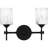 Wike 2-Light Matte Black Bath Light