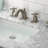 Kingston Brass Millennium Two-Handle 3-Hole Deck Mount Widespread Bathroom Faucet with Brass Pop-Up Drain-54357546