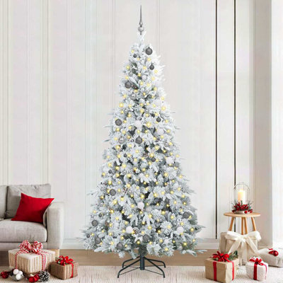 Artificial Hinged Christmas Tree Green PE and PVC