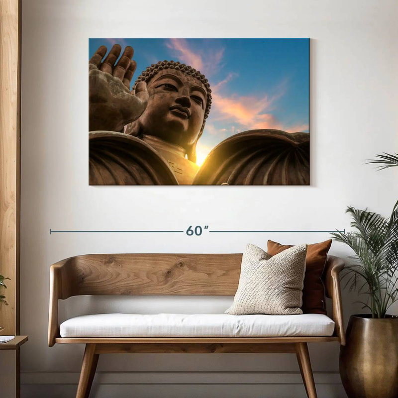 Bouddha du monastère Adella Po Lin, H 30 po x l 45 po