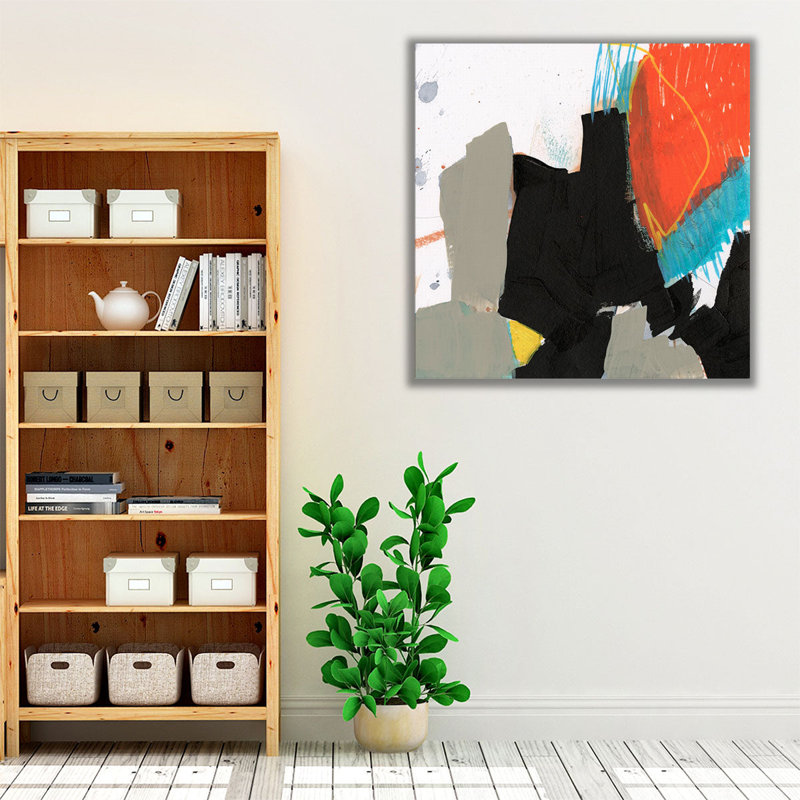 Primaire action II - reproduction d'art sur toile, H 12 po x l 12 po