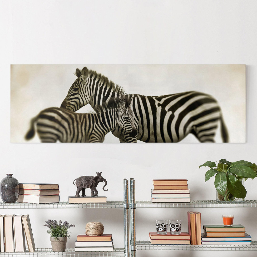 Leinwandbild Zebra Couple