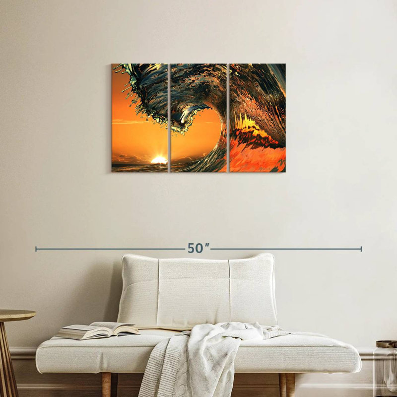 Grande vague tropicale Gillard, H 20 po x l 33 po