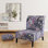 Fauteuil de chambre moderne rembourré en velours Brechta Vibrant Curve Design II