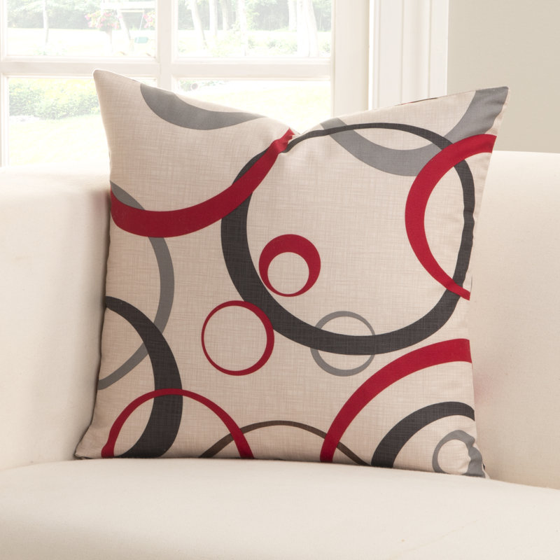 Circlet Geometric Throw Pillow, 16" H x 16" W x 6" D