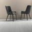 Chaises de salle à manger confortables gris anthracite, tissu rembourré, style maison moderne
