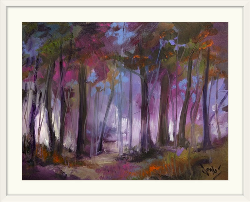 «Love Grove» par Aniesa, reproduction d'art, H 26 po x l 32 po x P 1 po, Cadre blanc