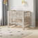 EvoNest 6-in-1 Portable Convertible Cradle to Mini Crib With Removable Wheels and Mattress