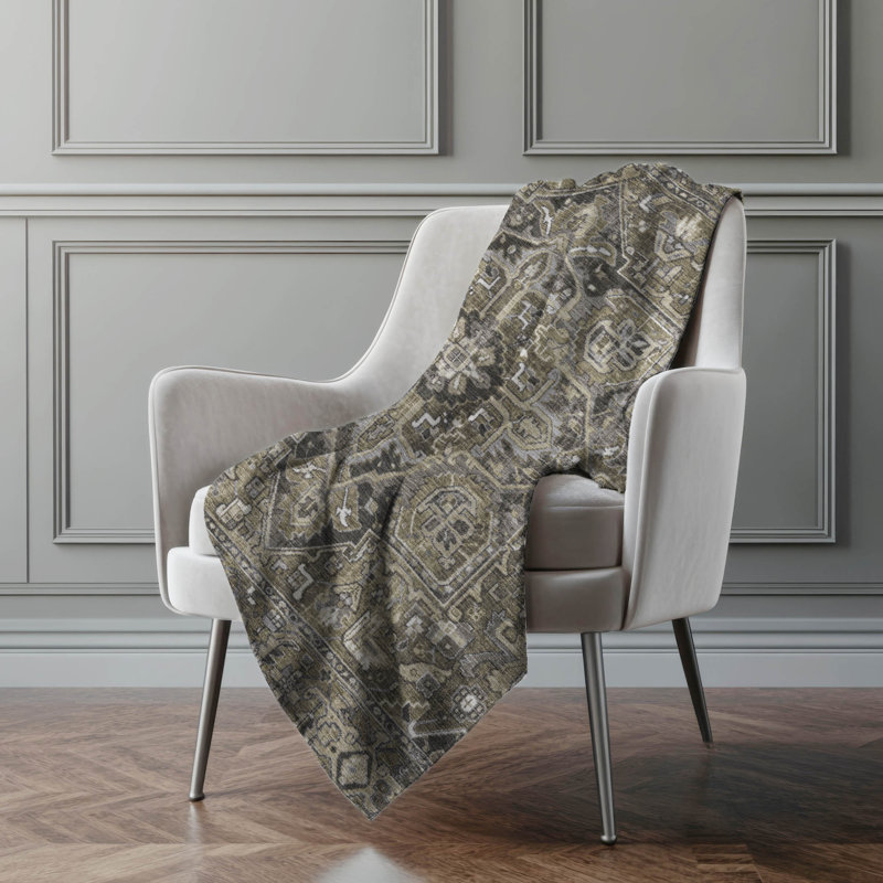 Jeté oriental en sherpa Addison, Taupe