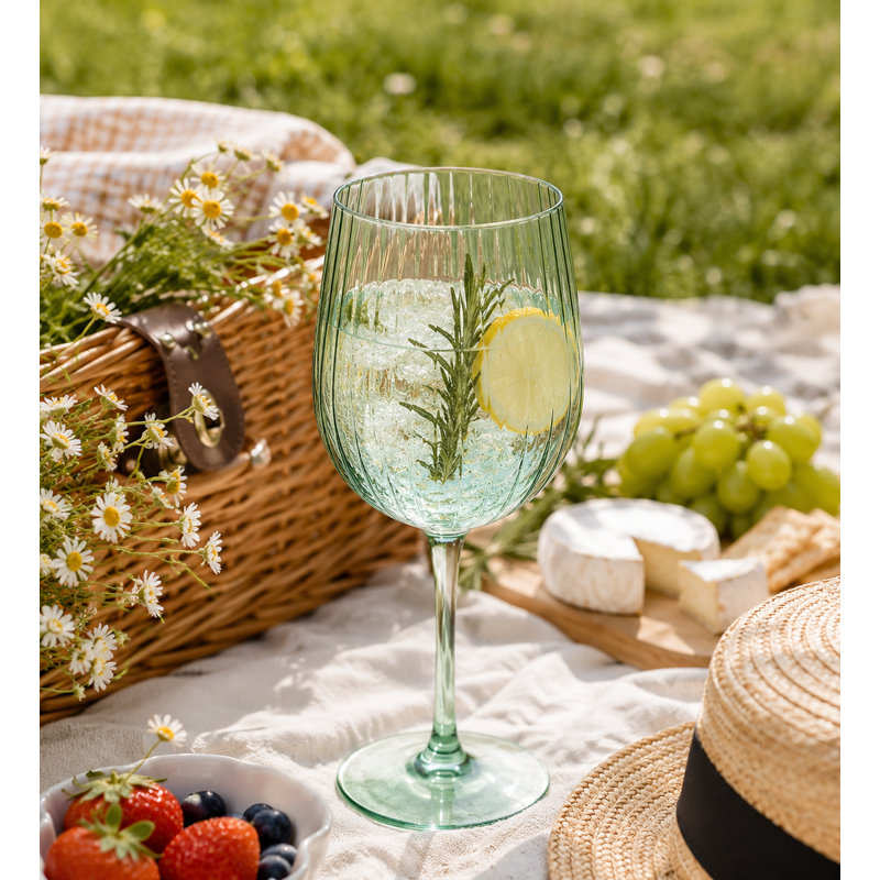 Acrylic Linea 12 oz wine glass - Olive Green