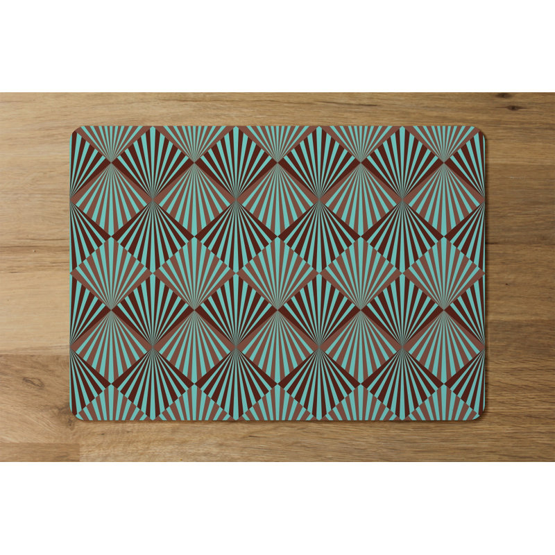Shawnda Polyester, Wood Abstract Rectangle Placemat