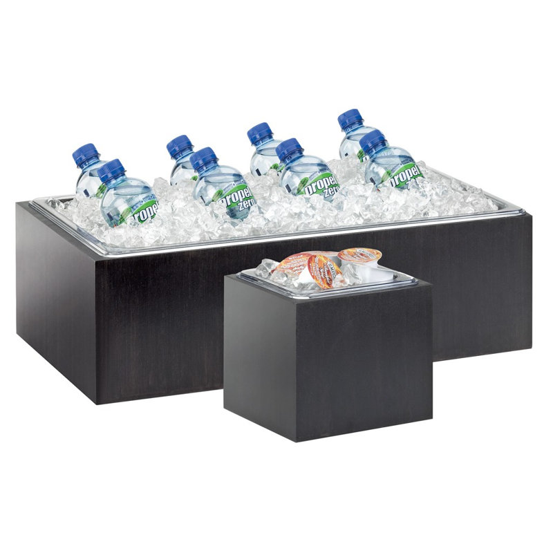 Boîtier en glace de bambou avec fond transparent Midnight 7 po x 6 po x 6 po