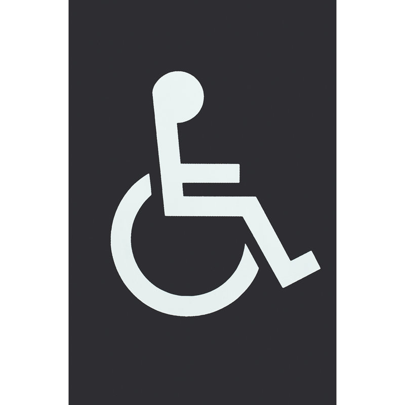 Amarylis Disabled Sign 100Mm X 150Mm, Ebony Black