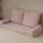 Convertible Fold-Out Single Sofa Bed,Pink,The Left Part Of The Complete Product.-1492876108