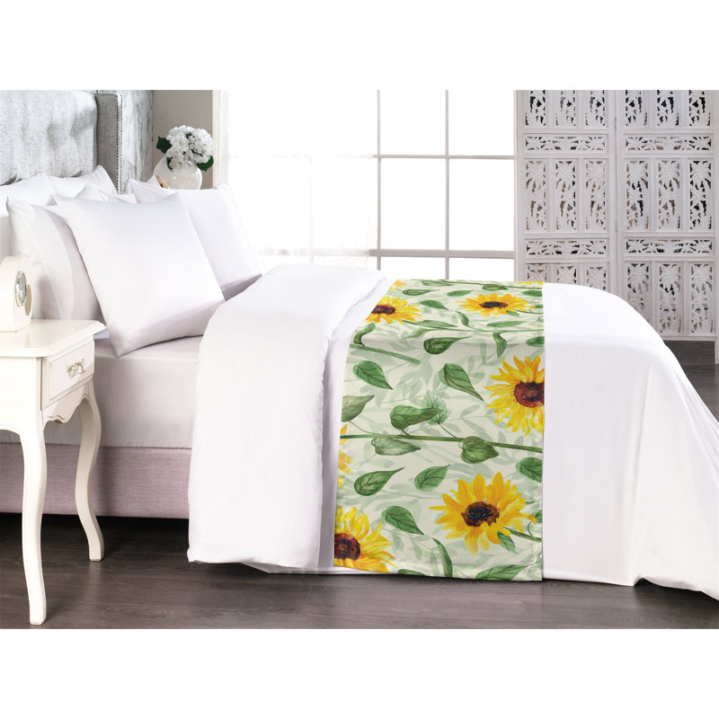 Foulard de lit Ambesonne Sunflower, Très grand lit