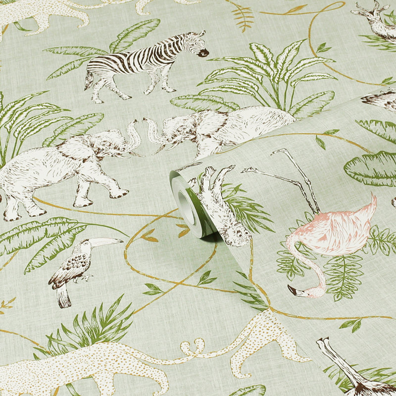 10m x 52cm Matte Wallpaper Roll, Sage Green
