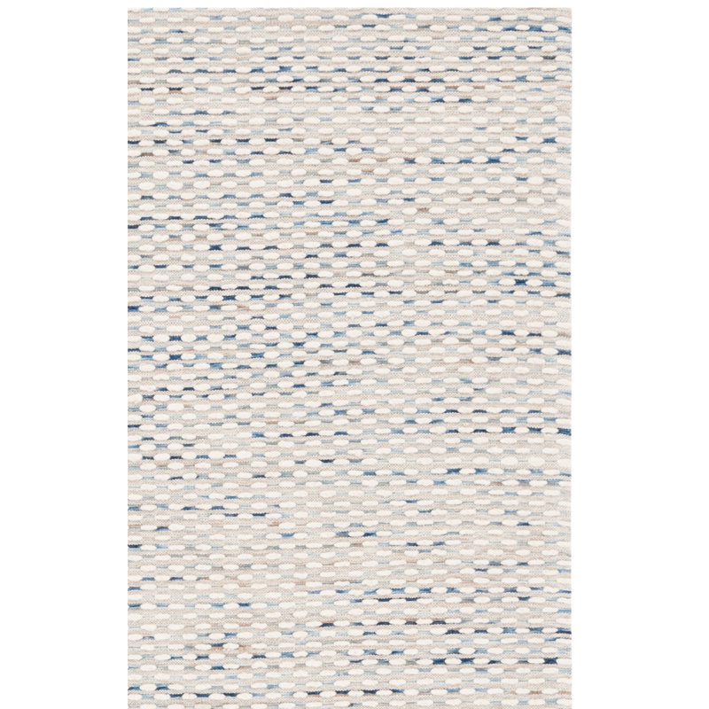 Tapis bleu marine / blanc en laine / coton tissé à la main Laureldale, Tapis de couloir 2 pi 3 po x 8 pi