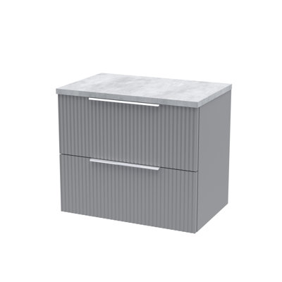 Fluted 60.5cm Single Bathroom Vanity Base Only in Black/White