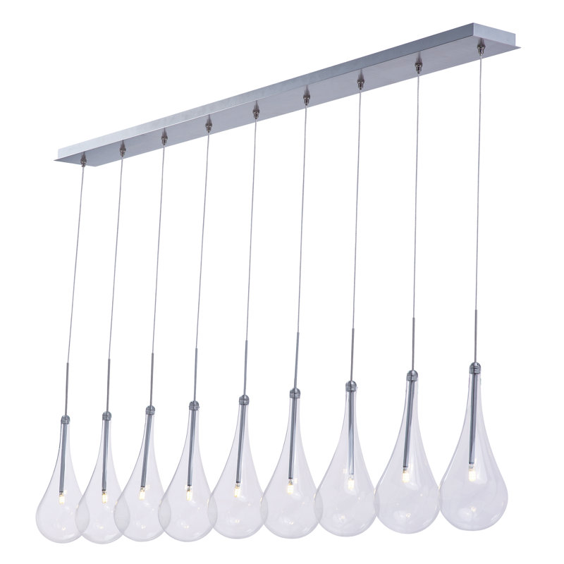 Luminaire suspendu à 9 lumières en forme de goutte à intensité variable Deva, DEL