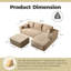 Ensemble de salon modulaire 3 pièces avec repose-pieds désossé sans siège Bonif-1062847068-1062374543