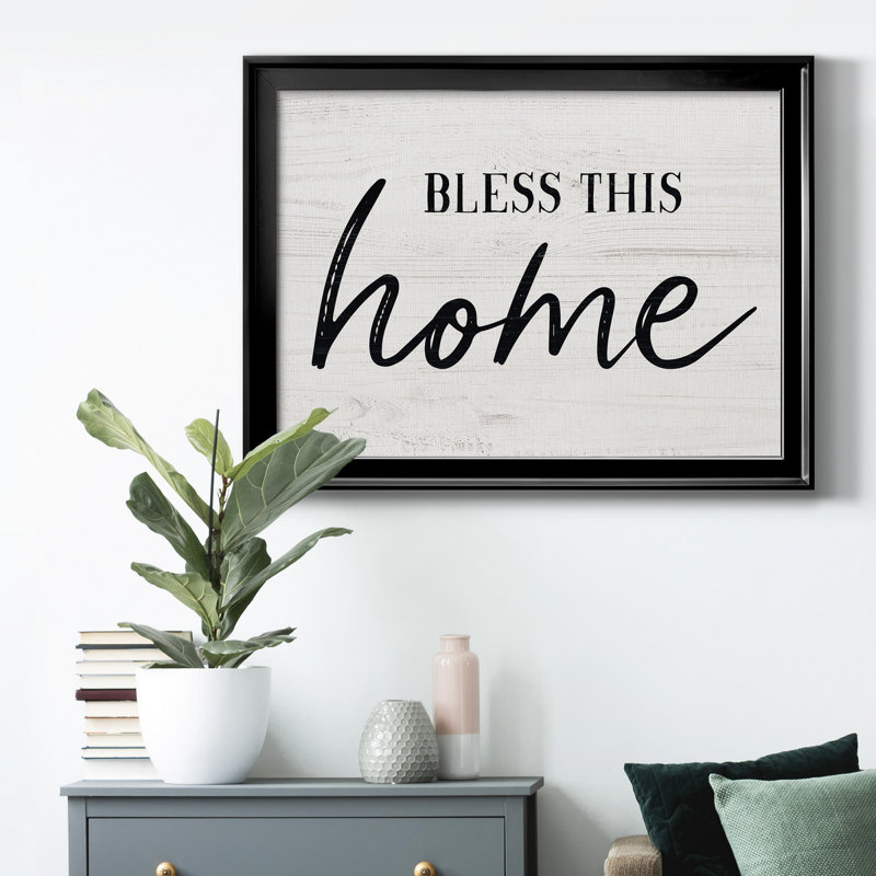 " Bless This Home ", 26.5" H x 36.5" W x 1" D, Black