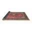 Tapis décoratif rouge à motif oriental Zeeshan-1032574720