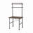 Findley Writing Desk with 2-Tier Shelves & Metal Frame