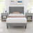 Costway Bed Frame Modern Platform Bed With Linen Upholstered Wingback Headboard-403647901