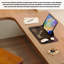 Solid Wood L-Shaped Desk with Metal Base-1797115821
