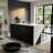 78.7" W Modern Double-Sided Kitchen Island